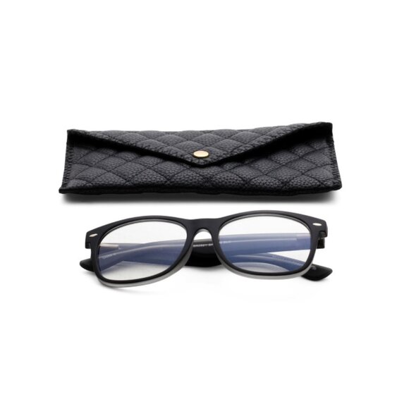 BETHENNY EYEWEAR Black 55mm Readers With Case And Cloth - Picture 1 of 2